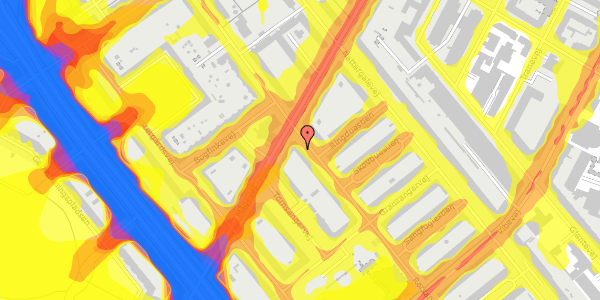 Trafikstøjkort på Rørsangervej 47, 2. tv, 2400 København NV