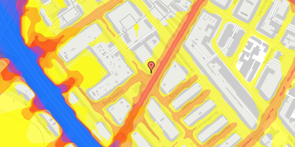 Trafikstøjkort på Rørsangervej 54, 1. th, 2400 København NV