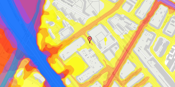 Trafikstøjkort på Rørsangervej 83, st. th, 2400 København NV