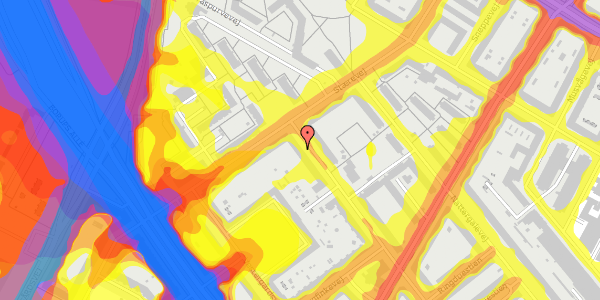 Trafikstøjkort på Rørsangervej 87, st. th, 2400 København NV