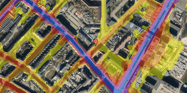 Trafikstøjkort på Rådmandsgade 53, 1. th, 2200 København N