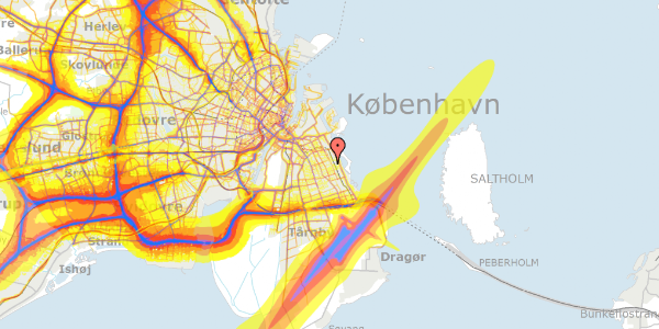 Trafikstøjkort på Samosvej 53, 2300 København S