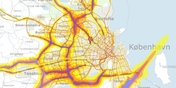 Trafikstøjkort på Sandbygårdvej 33, 1. tv, 2700 Brønshøj