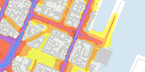 Trafikstøjkort på Sankt Annæ Plads 22, st. tv, 1250 København K