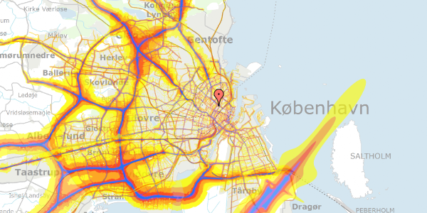 Trafikstøjkort på Sankt Hans Gade 4A, 1. tv, 2200 København N