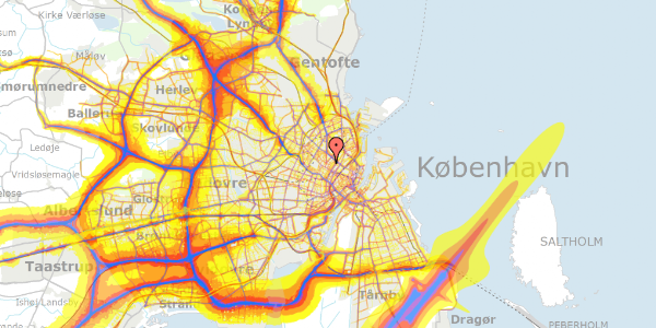 Trafikstøjkort på Sankt Hans Gade 20, st. th, 2200 København N