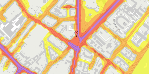 Trafikstøjkort på Sankt Hans Torv 30, 1. th, 2200 København N