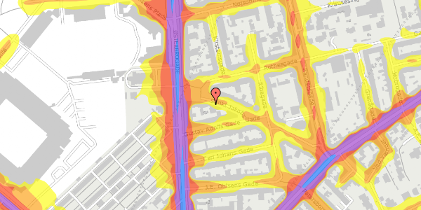 Trafikstøjkort på Sankt Jakobs Gade 4, 2. , 2100 København Ø