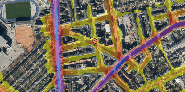 Trafikstøjkort på Sankt Jakobs Gade 14, 4. th, 2100 København Ø