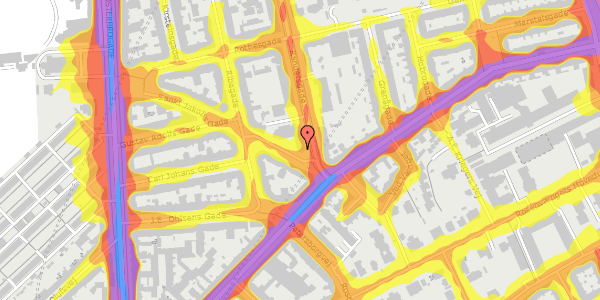 Trafikstøjkort på Sankt Jakobs Gade 15, 1. , 2100 København Ø