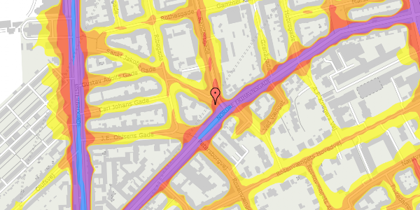 Trafikstøjkort på Sankt Jakobs Gade 22, 2. tv, 2100 København Ø