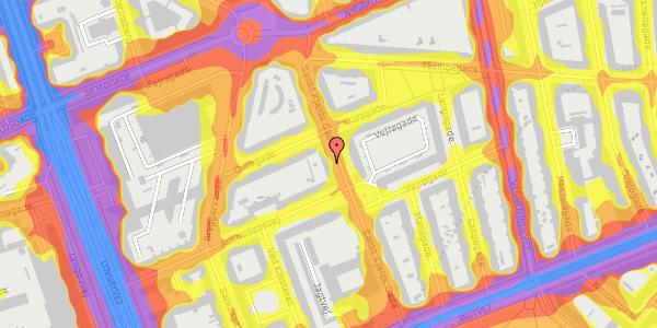 Trafikstøjkort på Sankt Kjelds Gade 19, 1. th, 2100 København Ø