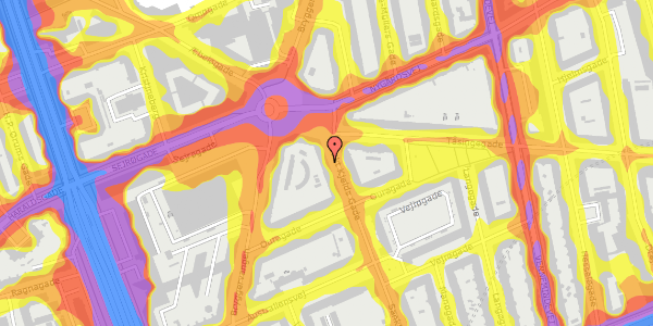 Trafikstøjkort på Sankt Kjelds Gade 31, 1. tv, 2100 København Ø