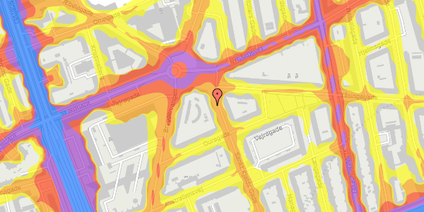 Trafikstøjkort på Sankt Kjelds Gade 31, 4. tv, 2100 København Ø