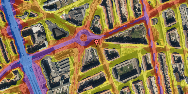 Trafikstøjkort på Sankt Kjelds Plads 1, 1. th, 2100 København Ø