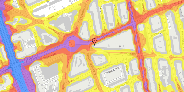 Trafikstøjkort på Sankt Kjelds Plads 2, st. tv, 2100 København Ø