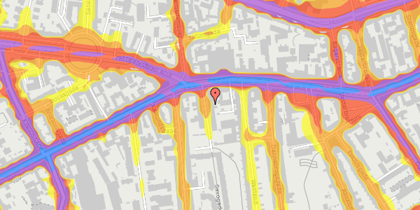 Trafikstøjkort på Saxogade 5, 1. tv, 1662 København V