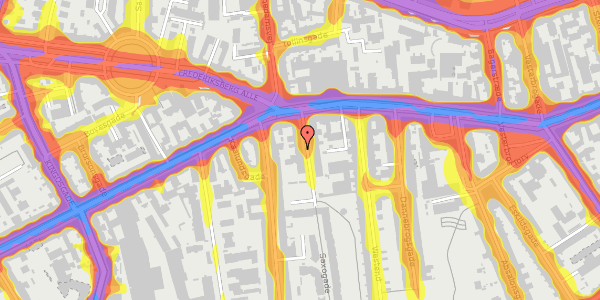 Trafikstøjkort på Saxogade 6, 1. 1, 1662 København V