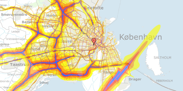 Trafikstøjkort på Saxogade 8B, 3. , 1662 København V