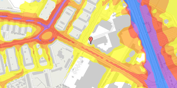 Trafikstøjkort på Scandiagade 31, 1. mf, 2450 København SV