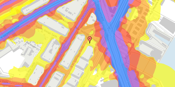 Trafikstøjkort på Scandiagade 34, 1. th, 2450 København SV