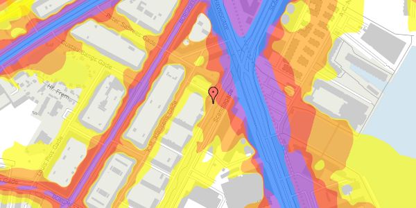 Trafikstøjkort på Scandiagade 42, 3. th, 2450 København SV