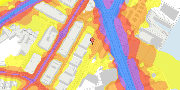 Trafikstøjkort på Scandiagade 46, 1. th, 2450 København SV