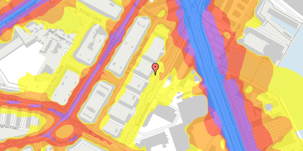 Trafikstøjkort på Scandiagade 58, st. , 2450 København SV