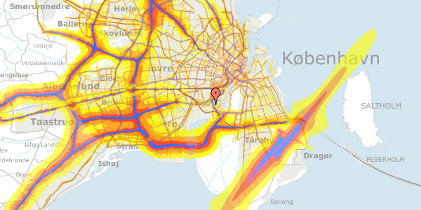 Trafikstøjkort på Scandiagade 78, 4. tv, 2450 København SV