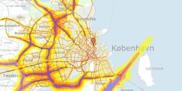 Trafikstøjkort på J.A. Schwartz Gade 16, 2100 København Ø