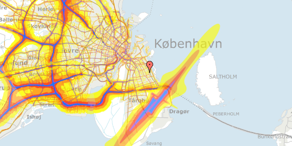 Trafikstøjkort på Siamvej 5, 2300 København S