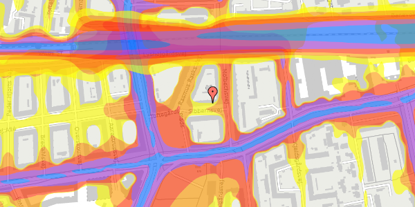 Trafikstøjkort på Sibbernsvej 4, 1. th, 2500 Valby