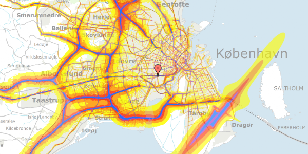 Trafikstøjkort på Sibbernsvej 5, 2. th, 2500 Valby