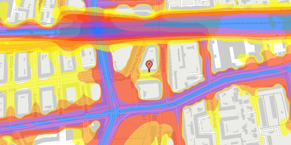 Trafikstøjkort på Sibbernsvej 6, 3. th, 2500 Valby