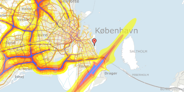 Trafikstøjkort på Signelilvej 7, 2300 København S