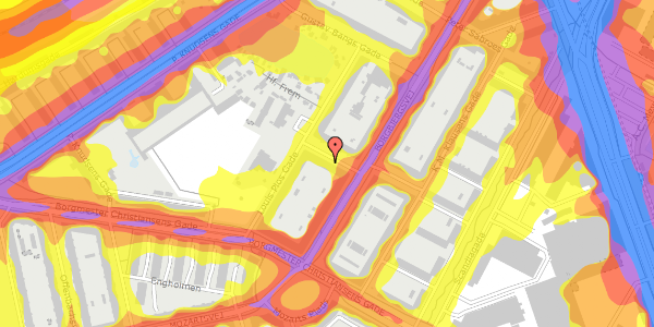 Trafikstøjkort på Sigvald Olsens Gade 3, 1. th, 2450 København SV