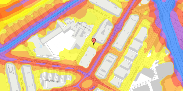 Trafikstøjkort på Sigvald Olsens Gade 5, 2. th, 2450 København SV