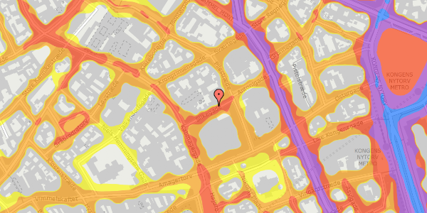 Trafikstøjkort på Silkegade 11, kl. , 1113 København K