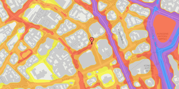 Trafikstøjkort på Silkegade 21, kl. , 1113 København K