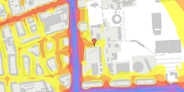 Trafikstøjkort på Sionsgade 14, 2. th, 2100 København Ø