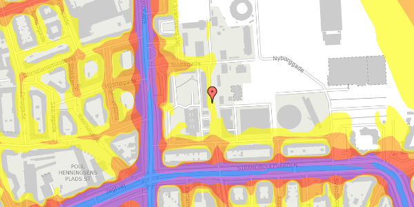 Trafikstøjkort på Sionsgade 26, 3. th, 2100 København Ø