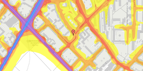 Trafikstøjkort på Sjællandsgade 13, st. th, 2200 København N