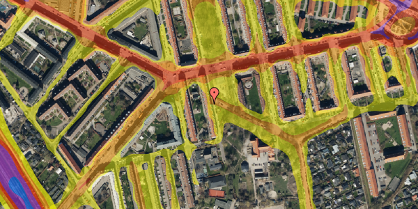 Trafikstøjkort på Sjælør Boulevard 13, 2. th, 2450 København SV