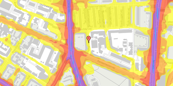 Trafikstøjkort på Skaffervej 9, 2. th, 2400 København NV