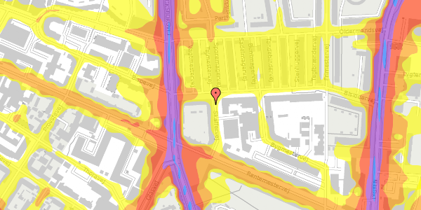 Trafikstøjkort på Skaffervej 15, st. th, 2400 København NV