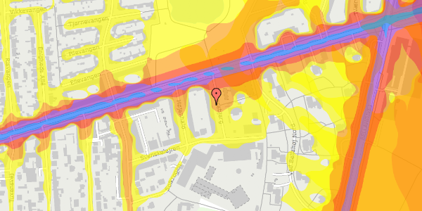 Trafikstøjkort på Skansebjerg 4, 1. tv, 2700 Brønshøj