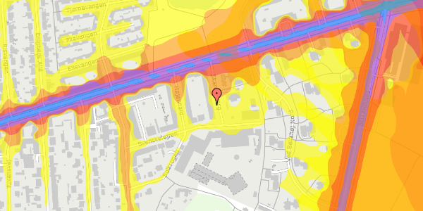 Trafikstøjkort på Skansebjerg 8, 2. th, 2700 Brønshøj