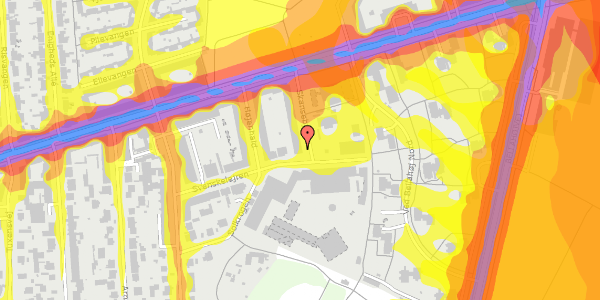 Trafikstøjkort på Skansebjerg 12, st. th, 2700 Brønshøj