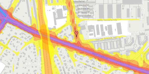 Trafikstøjkort på Skellet 30, 2. , 2500 Valby