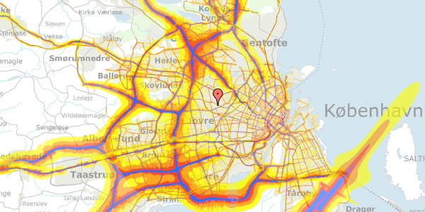 Trafikstøjkort på Skjulhøj Allé 39, 1. , 2720 Vanløse